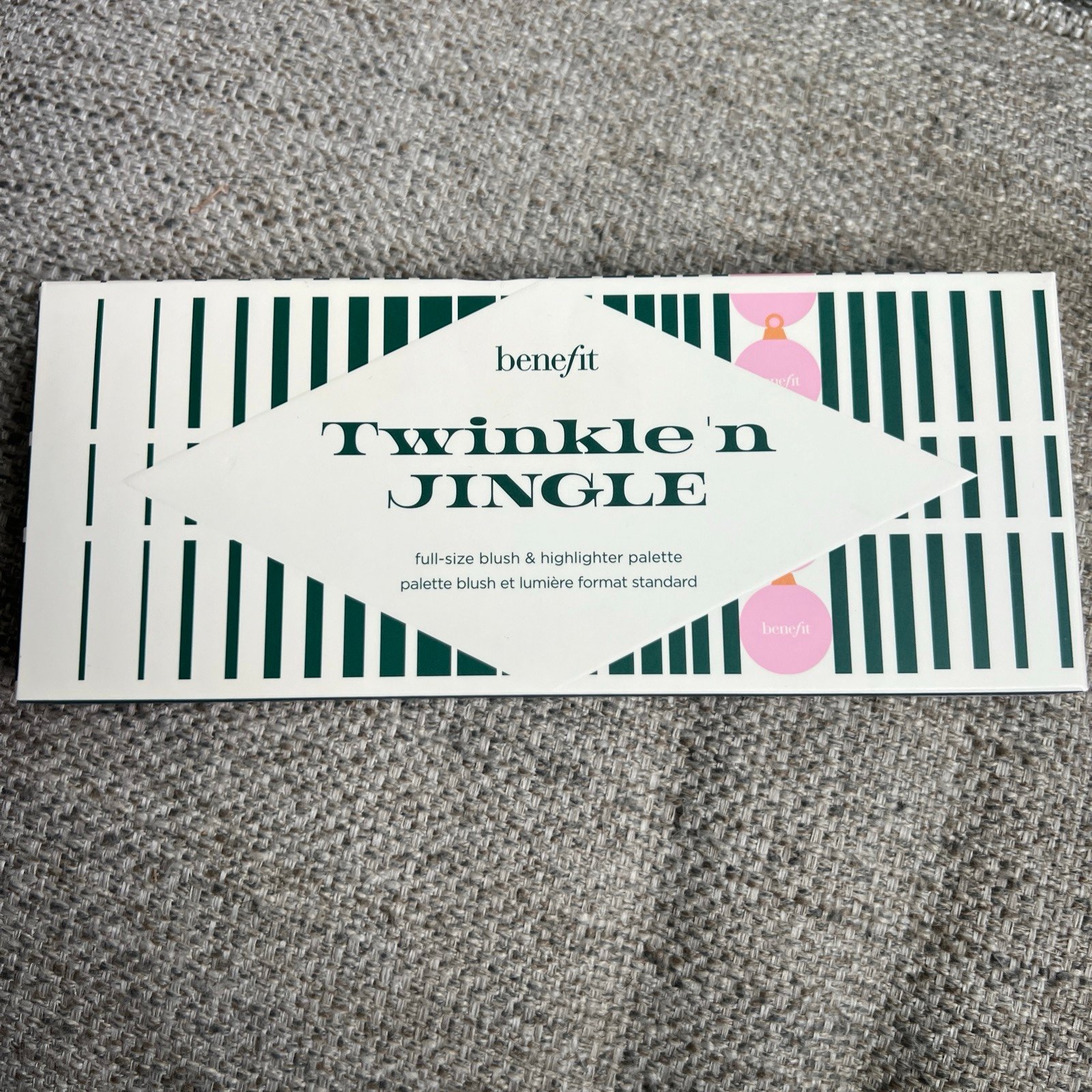 benefit twinkle'n jingle full size blush & highlighter palette new in box