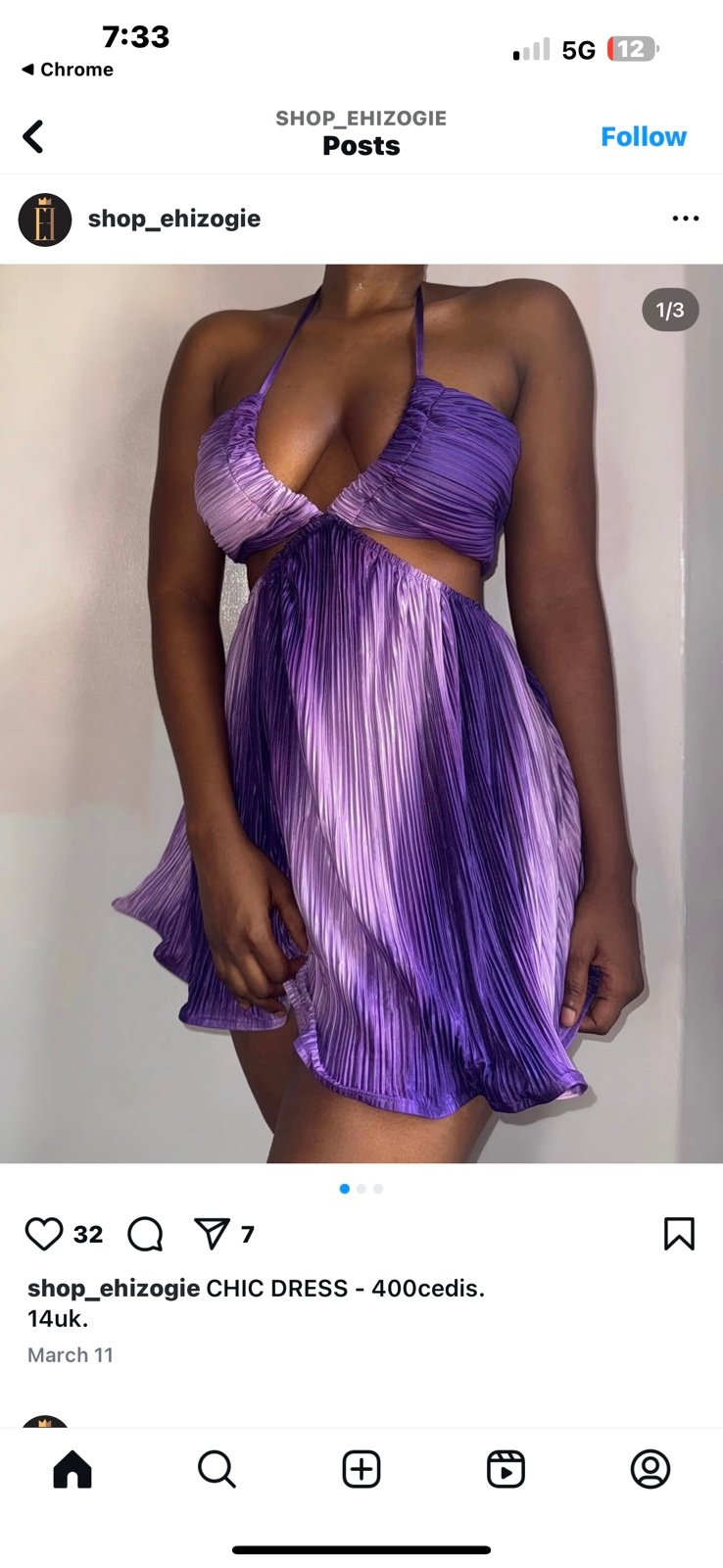 Purple ombre dress