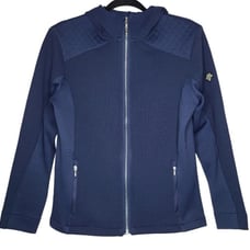 Descente Laurel Full Zip Hoodie Navy DWWOGL13 Small