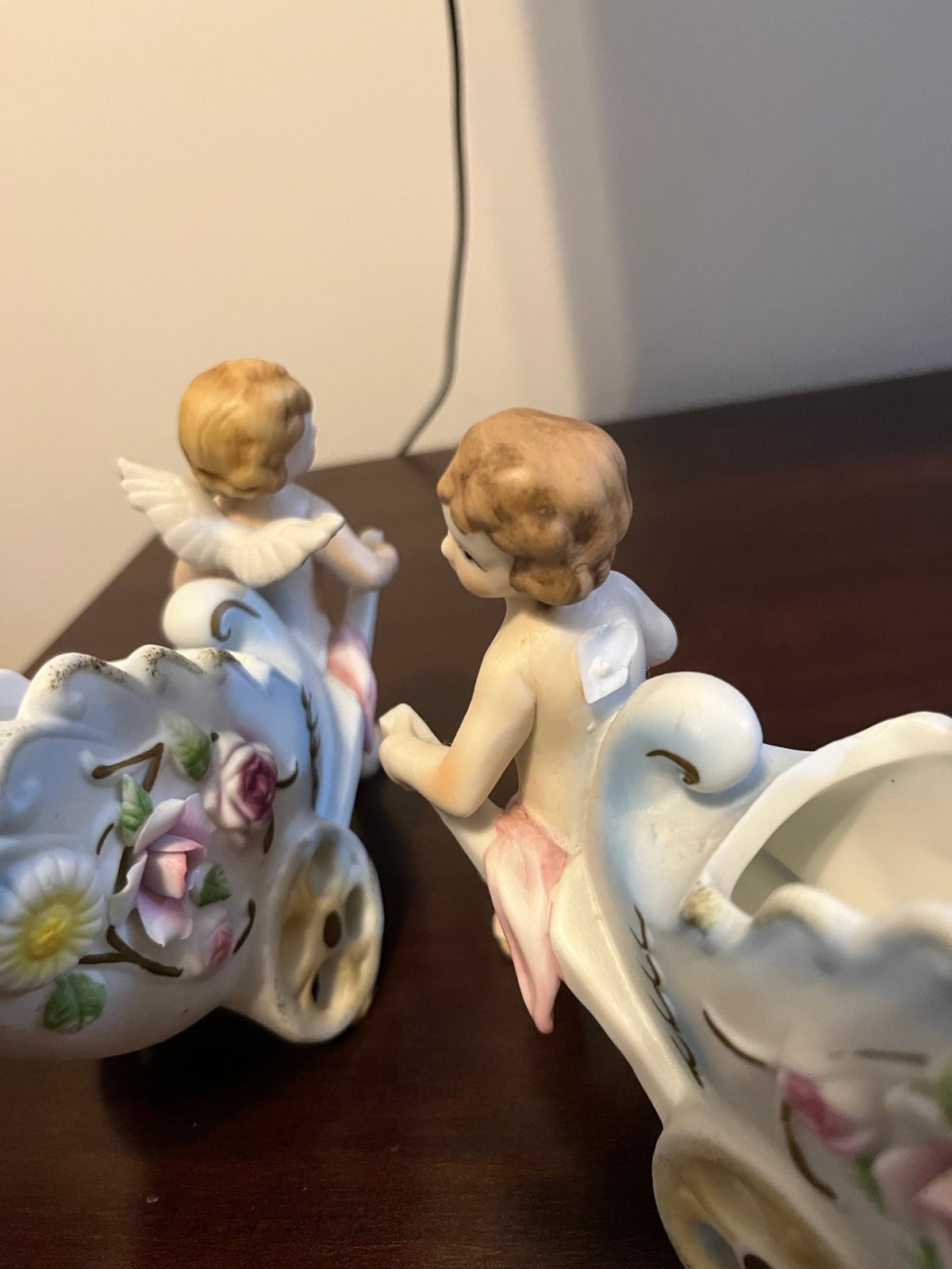 Vintage 2 German Bisque Porcelain Figurines