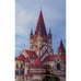 St. Francis Assisi Church Art Print Vienna 24 X 18.5 Framed Matted, Glass