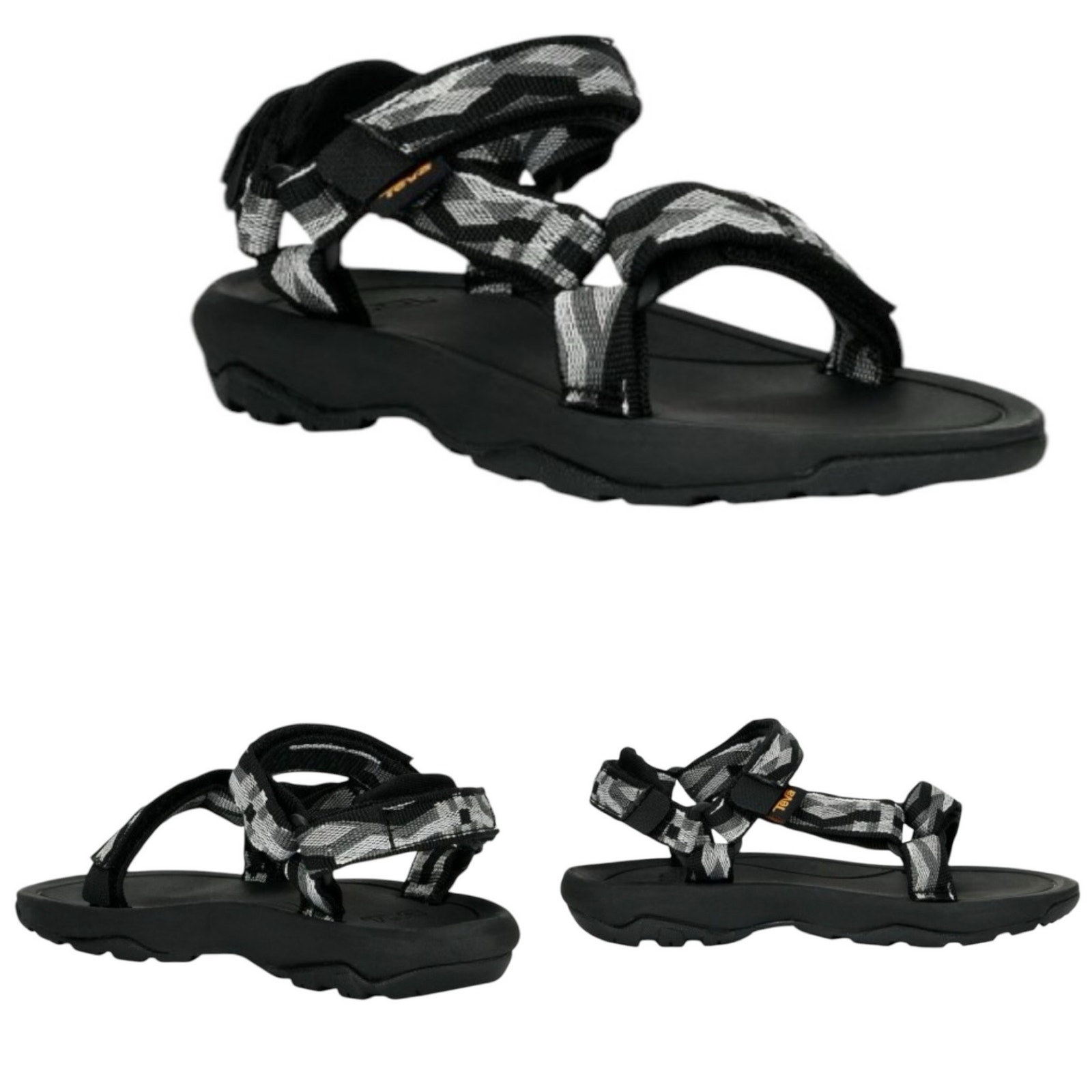 Men’s Teva Hurricane XLT 2 Black White Gray Sports Sandal SZ 6