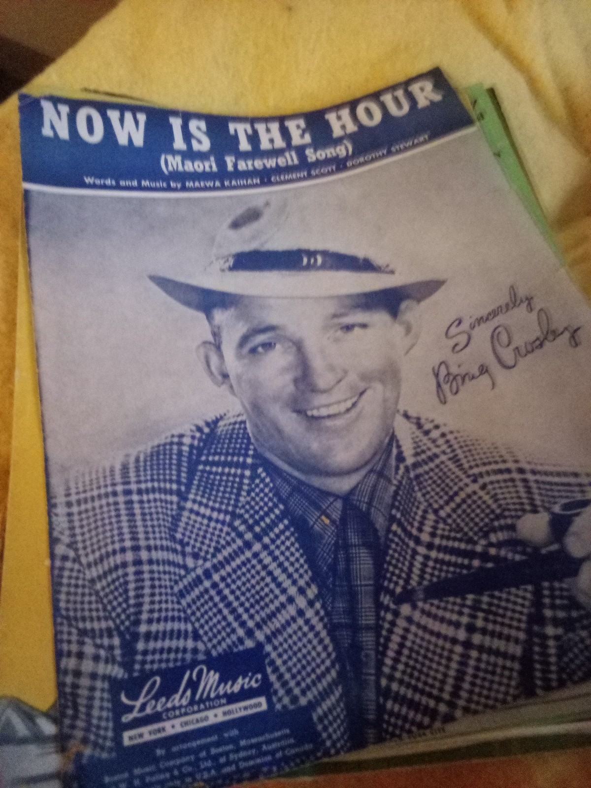 Vintage Bing Crosby sheet music 1940s