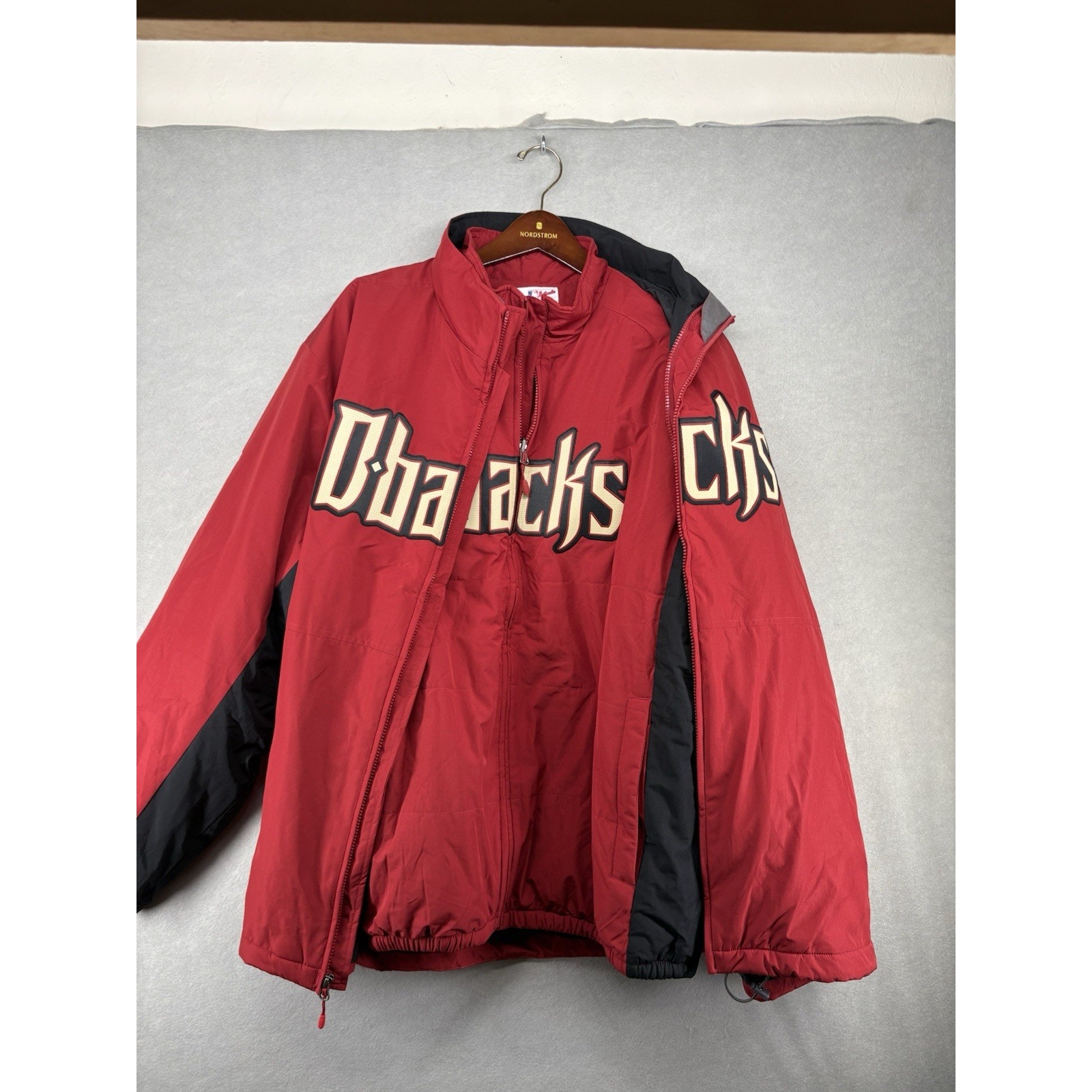 Arizona Diamondbacks Majestic Red On-Field Triple Climate 3-In-1 Jacket Mens 2XL