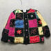 Vintage Earth Sea & Sky Sweatshirt Womens Small Patchwork Embroidered Multicolor
