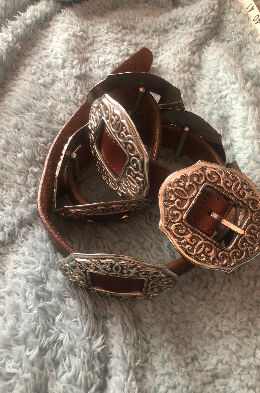 1994 Brighton Concho leather Belt USA