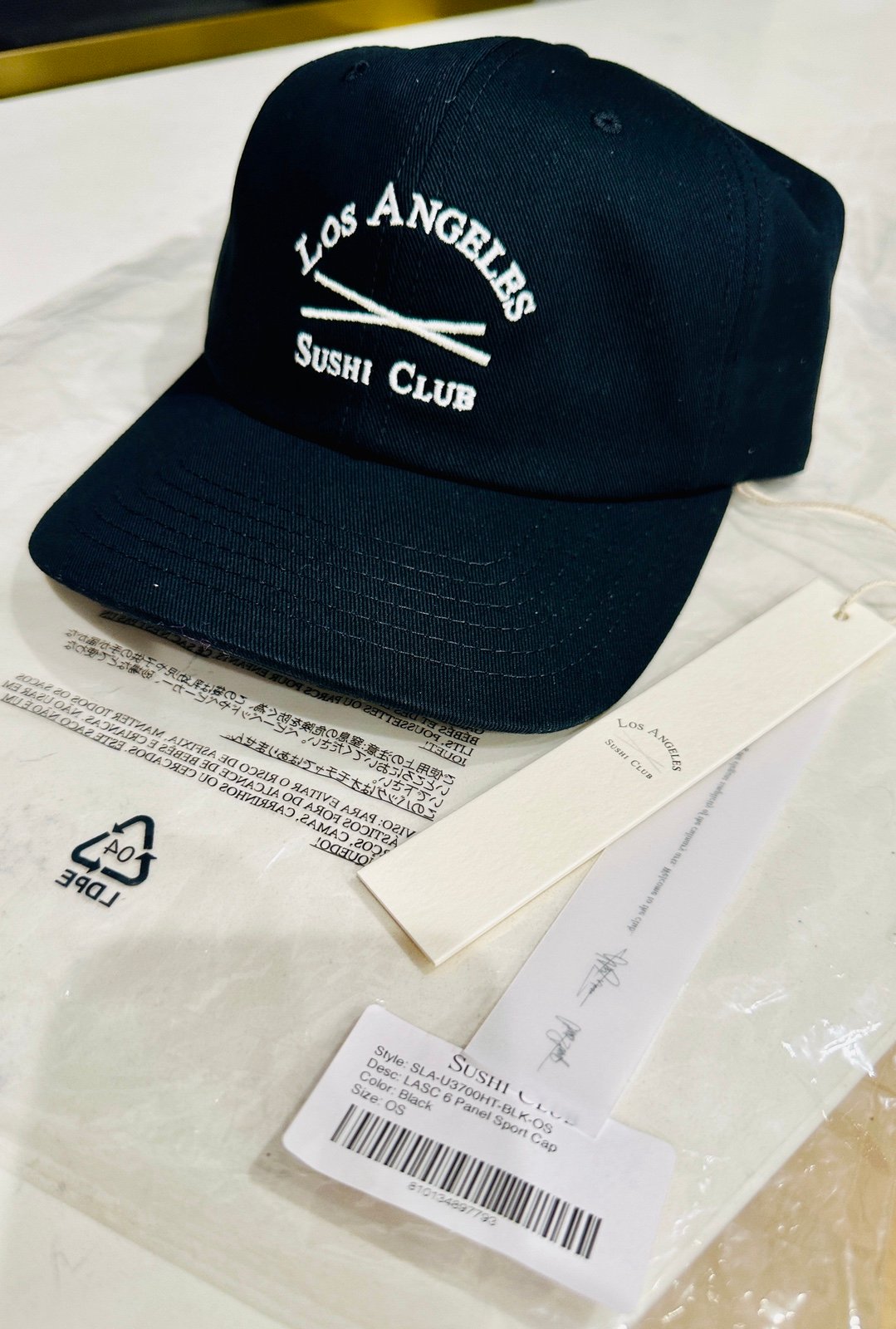 Los Angeles Sushi Club x Stampd Black Hat Rare New with Tags