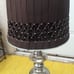 Modern Candlestick Lamp with Vintage Chocolate Shade