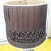 Modern Candlestick Lamp with Vintage Chocolate Shade