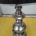 Modern Candlestick Lamp with Vintage Chocolate Shade