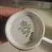 Vtg Aynsley Teacup & Saucer Bone China Pink Roses Sage Mint Corset Shape