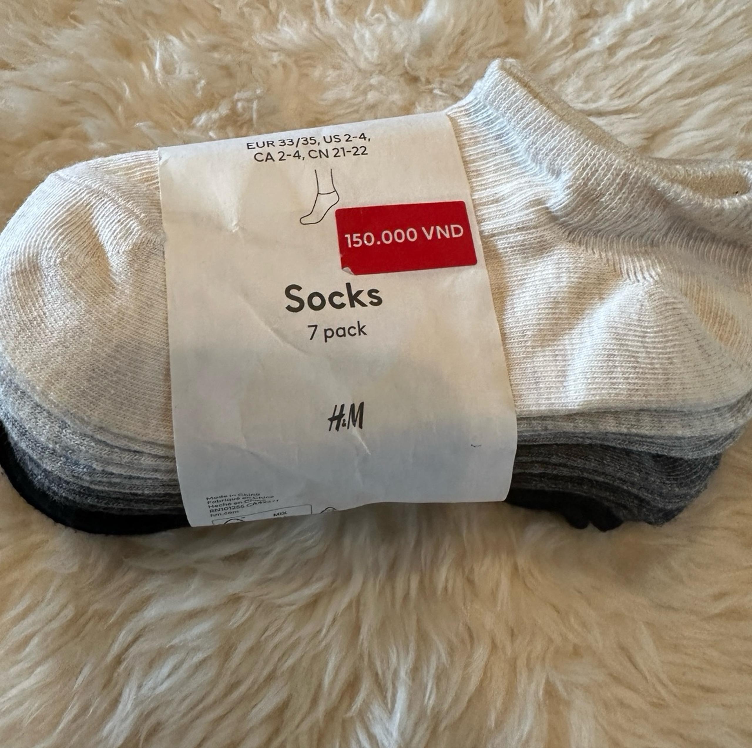 H&M 7 pack socks womens (size 2-4)