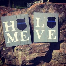 Police support signs