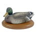 Jules A. Bouillet Vtg 1989 Resin Duck Decoy SIGNED w/Stand Shaker Prarie