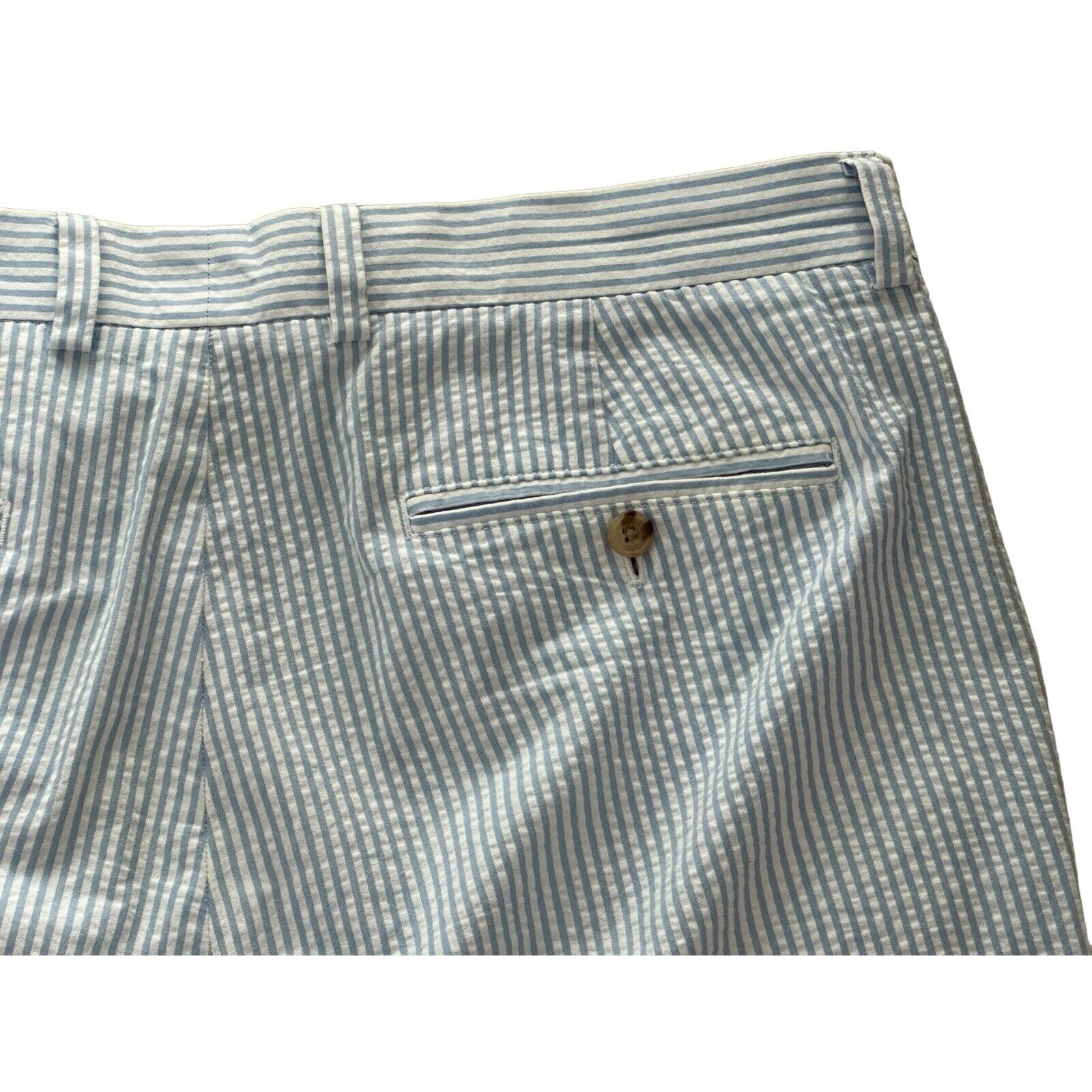 Vineyard Vines Mens Shorts Blue Striped Seersucker Cotton Breaker Cotton 38 (40)