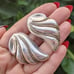 Vintage Taxco Sterling Silver Earrings - 1980s 925 Mexico 3D Puffy Clip Ons