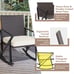 3PCS Patio Rattan Wicker Rocking Chairs Table Bistro Set Cushioned Rocker Garden