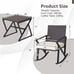 3PCS Patio Rattan Wicker Rocking Chairs Table Bistro Set Cushioned Rocker Garden