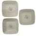 Pfaltzgraff Tea Rose Square Basket Weave Tray • Plate • Platter Square EUC • 7