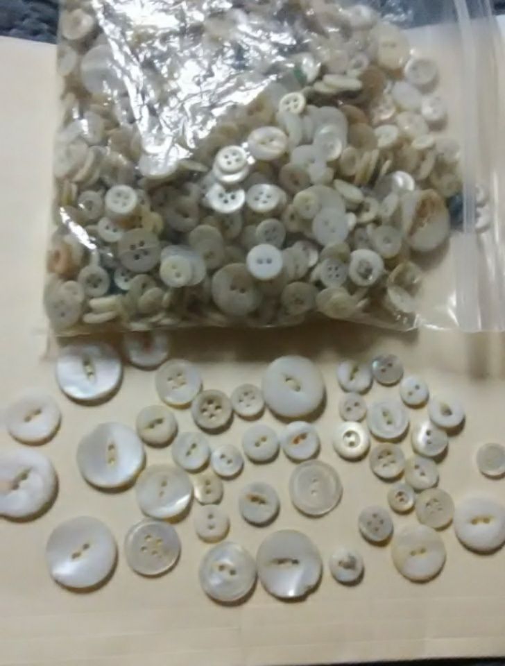 Vintage mother of pearl genuine buttons