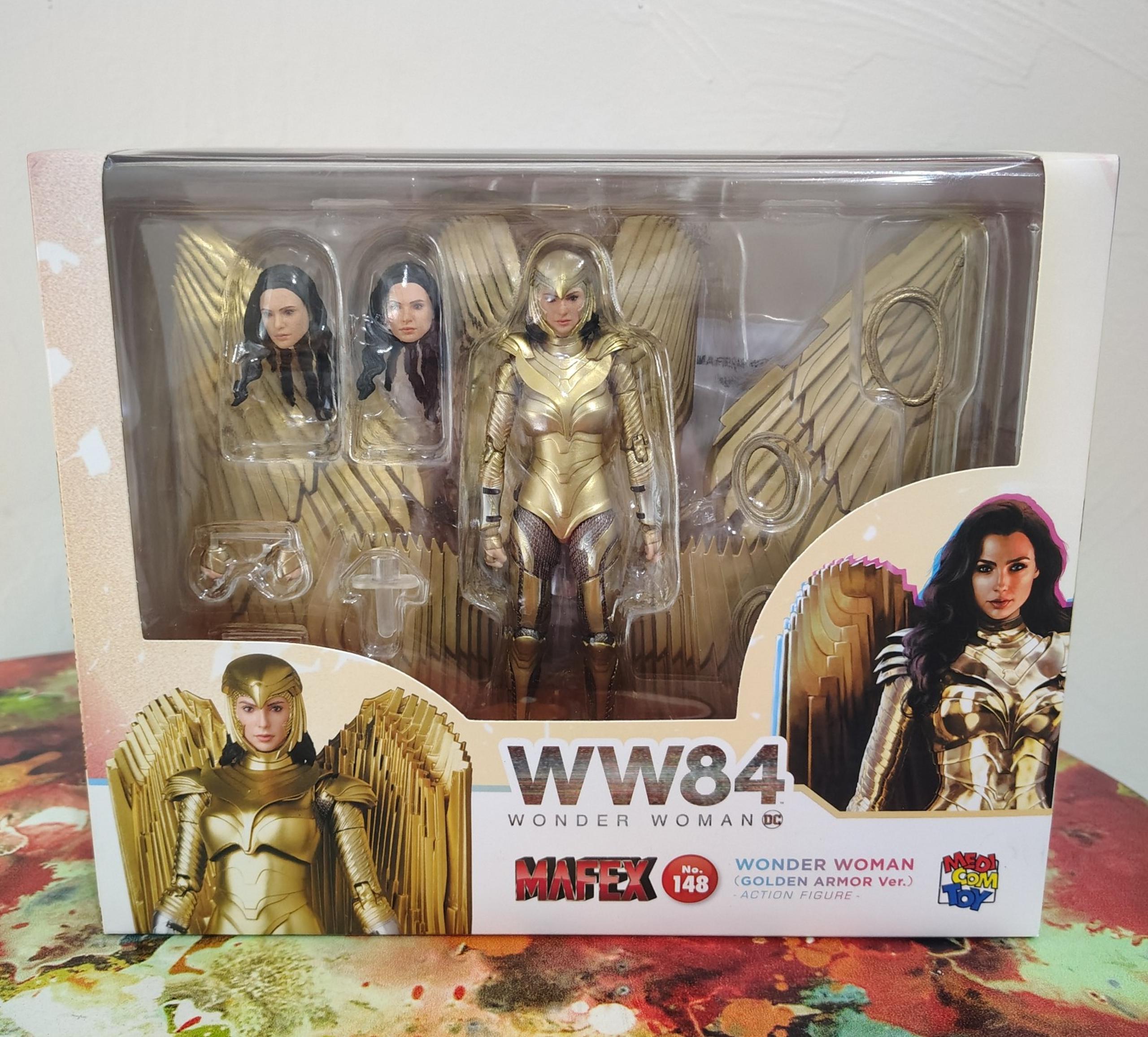 Mafex Wonder Woman 84 Golden Armor Ver. No.148 Action Figure New NRFB - Medicom