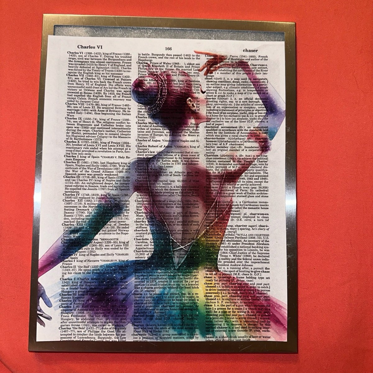 Book Art Print/Rainbow Ballerina #2