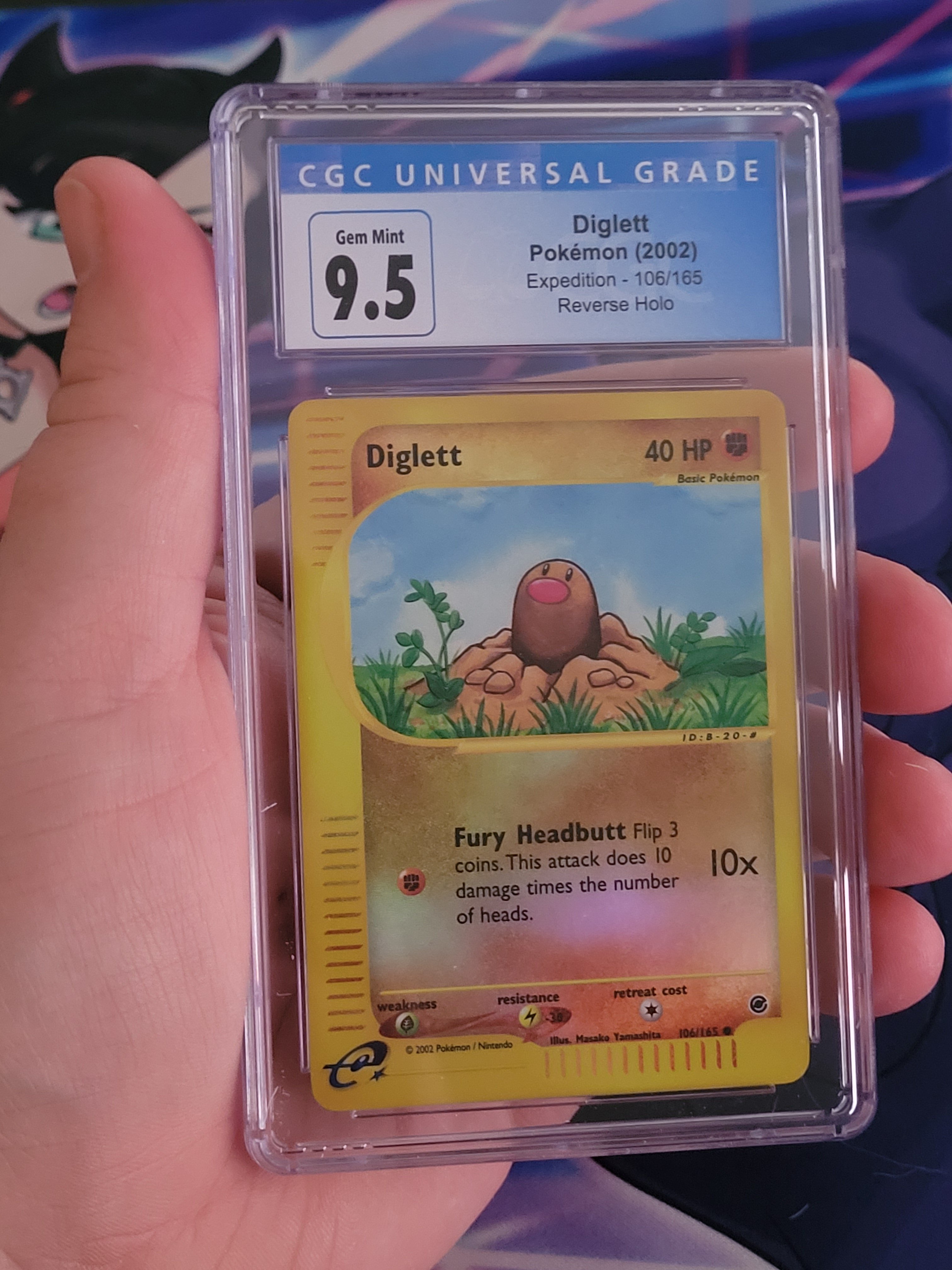 CGC 9.5 Reverse holo Diglett Pokemon Expedition