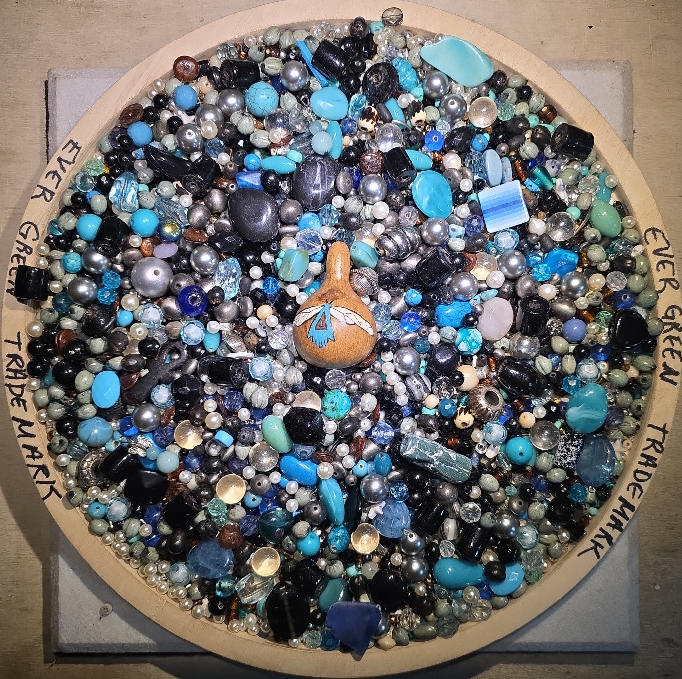 BlueJay Feathers BEAD LOT 2 Plus Pounds Variety Assemble Craft Beading Jewelry