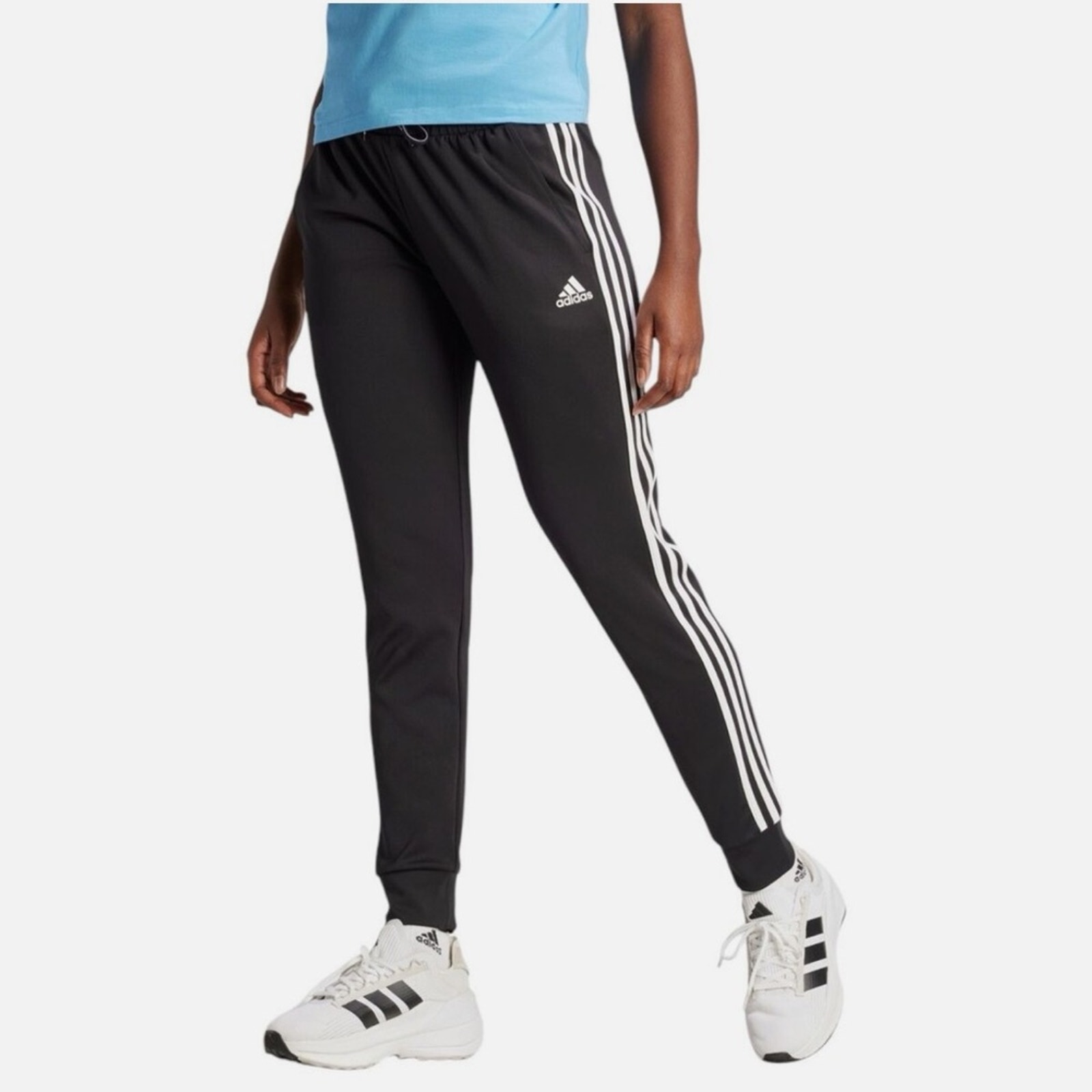 Adidas Essentials 3-Stripes Aeroready Women's Jogger Pants NWT Sz M Black IW7842