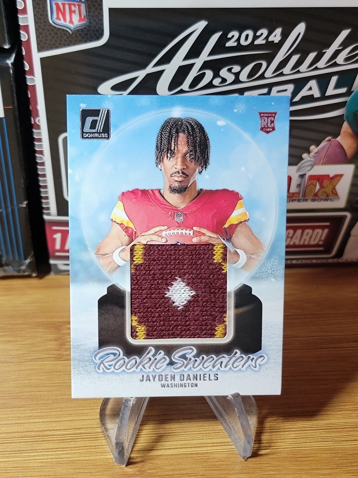JAYDEN DANIELS 2024 PANINI DONRUSS FOOTBALL ROOKIE SWEATERS & STAR GAZING BUNDLE