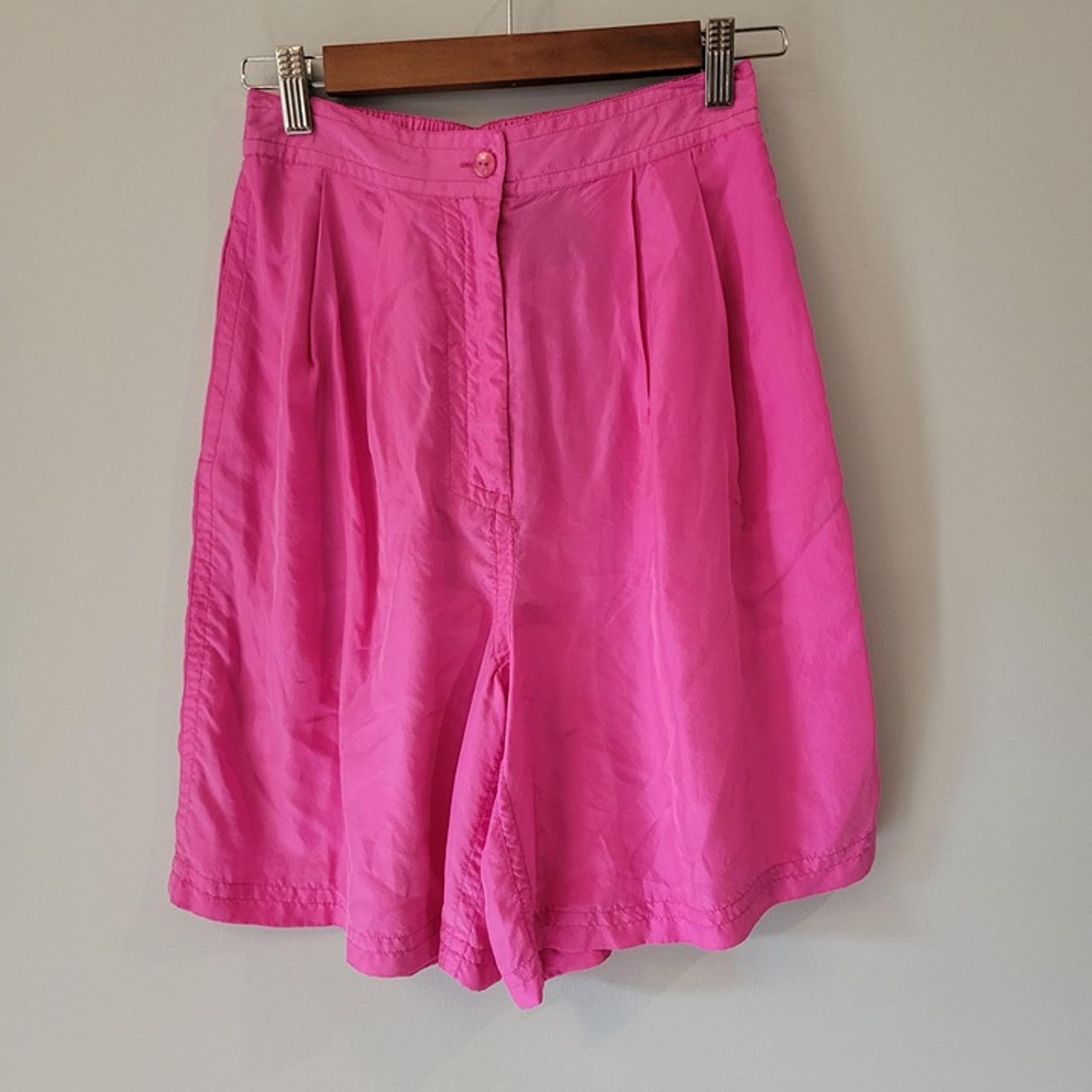 VTG hot pink 100% silk shorts - Diane Gilman