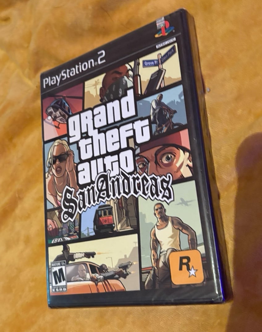 grand theft auto sagrand theft auto san andreas ps2 sealed white label 1st print
