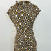 Anthropologie Maya Ruched Mini Dress Cowl-Neck Stretch Printed Gold White 1X NWT