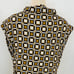 Anthropologie Maya Ruched Mini Dress Cowl-Neck Stretch Printed Gold White 1X NWT