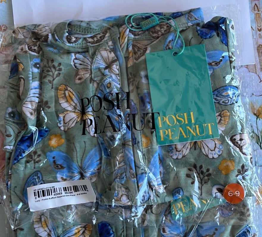 NWT posh peanut Lucy footie 6/9m