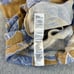 Amuse Medium Brown Blue Tropical Floral Print High-Waist Flowy Pants Linen Blend