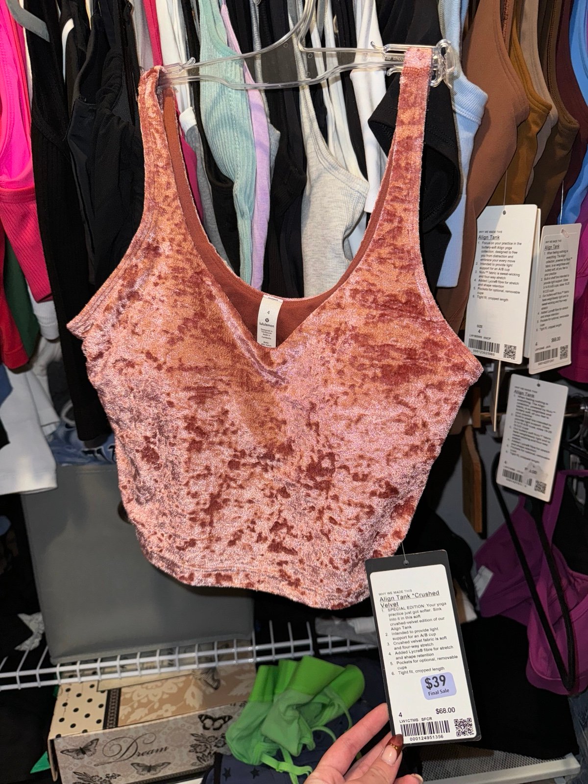 velvet pink lululemon align tank