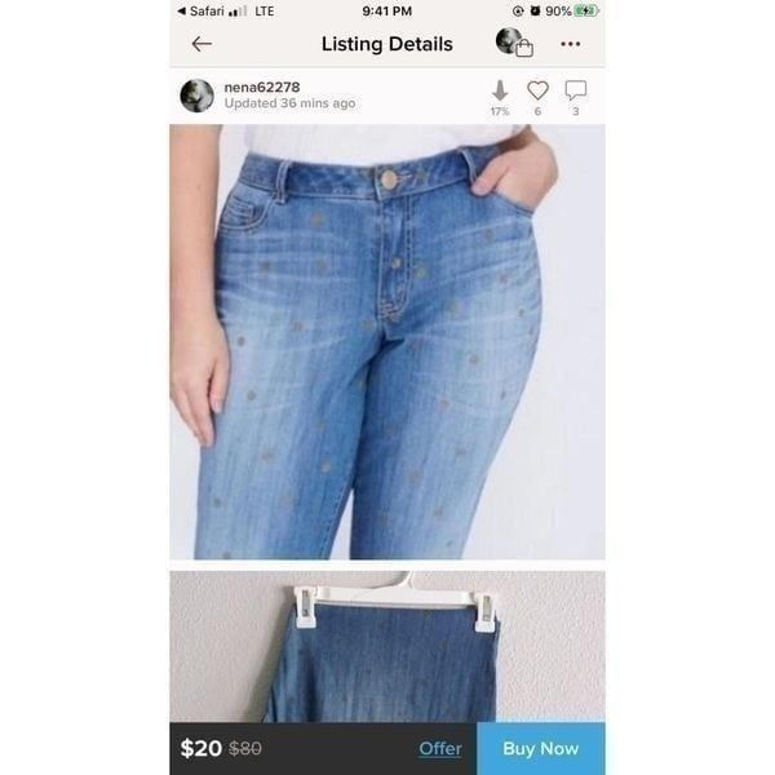 Lane Bryant Boyfriend Jeans sz 14 - Justice