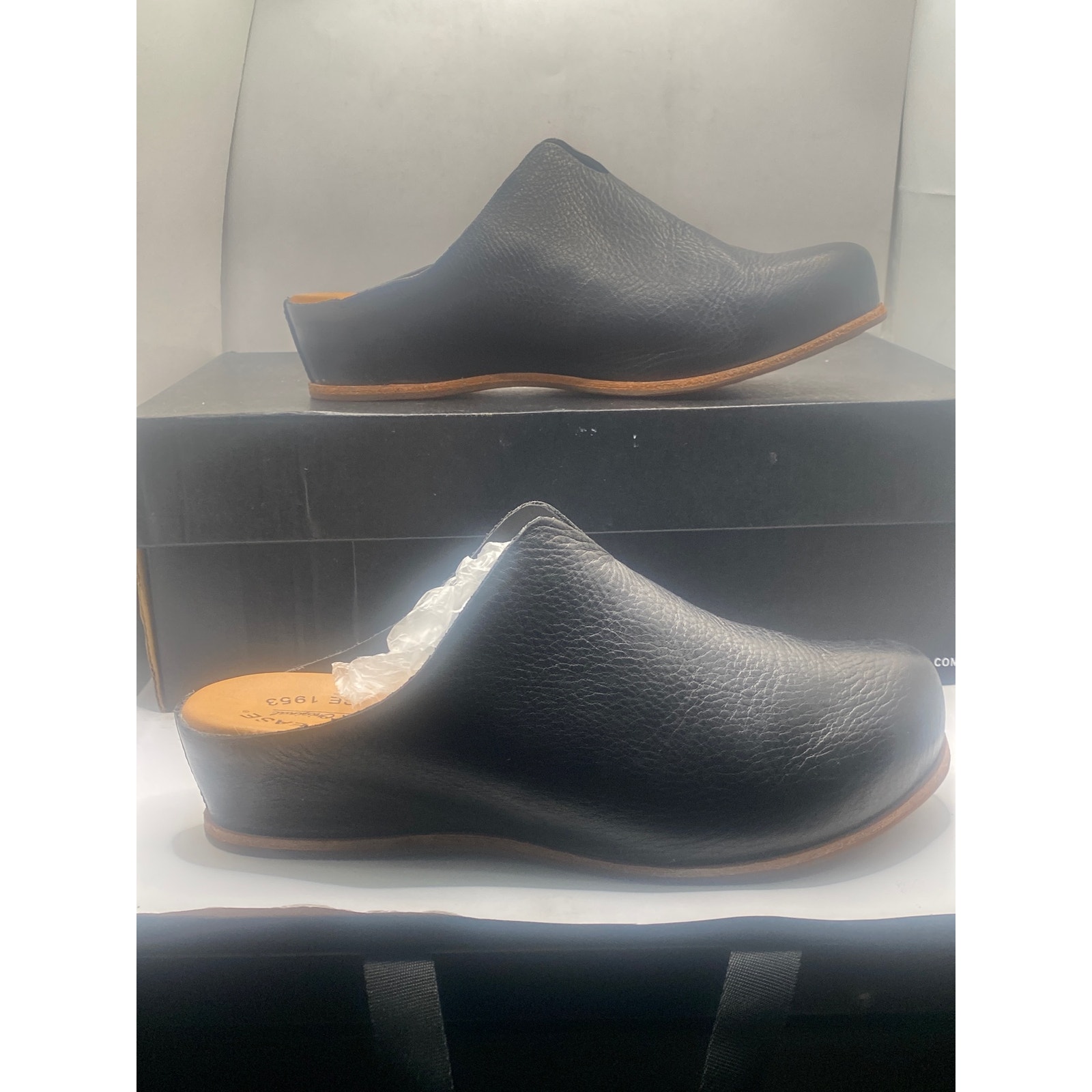 Kork Ease Womens PARA Clog / Black Leather Size 9M