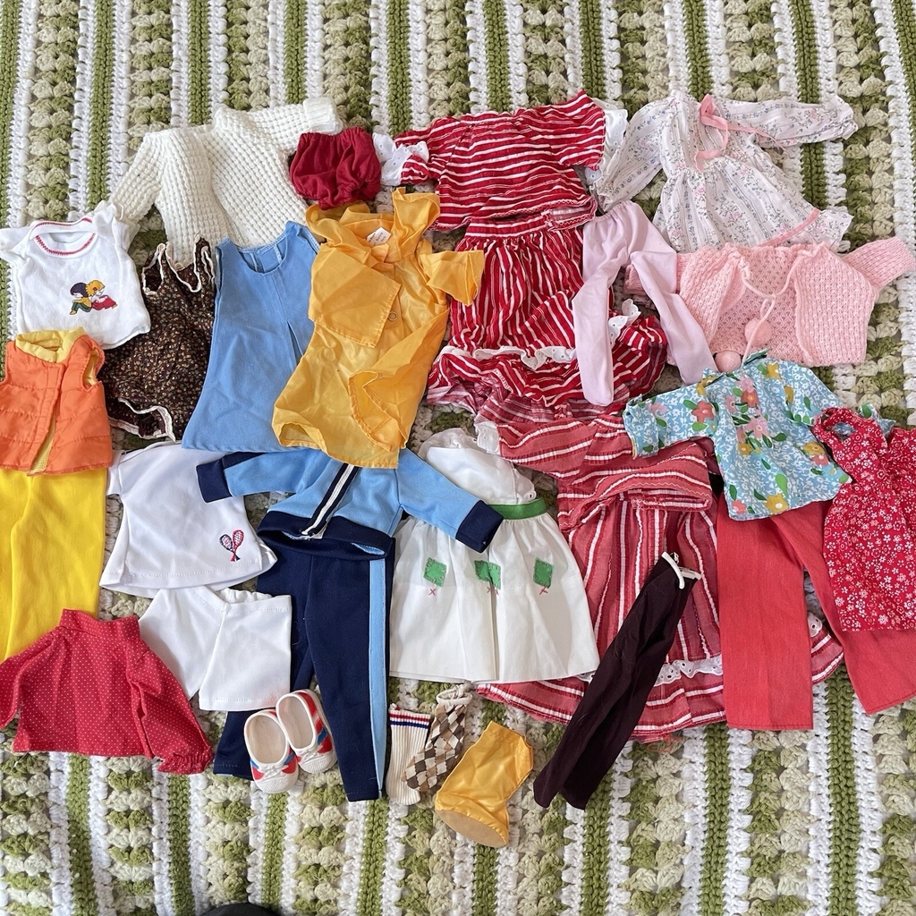 Vintage Fisher Price My Friend Doll Clothes shoes dresses Outfit Pant Shirt LOT