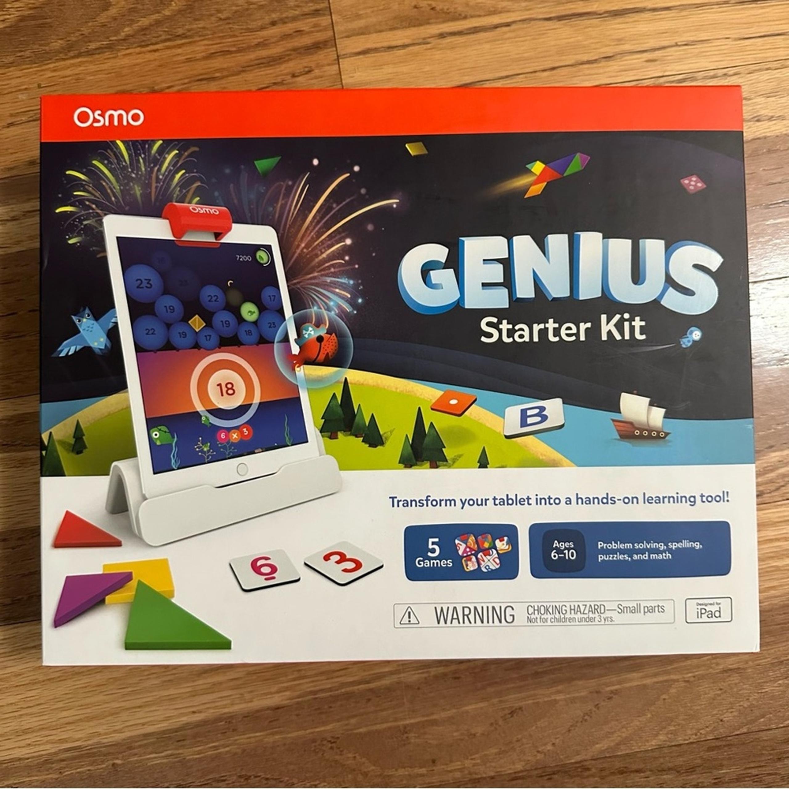 NEW!! Osmo Genius Starter Kit for iPad - White, Ages 6-10+, Five Learning Games