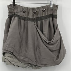 Marithe + Francois Girbaud Virgin Wool & Silk Skirt in Taupe- NEW - Size 27 (US)