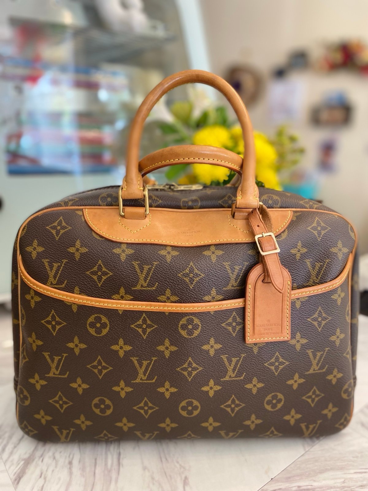Auth Louis Vuitton Deuville Monogram