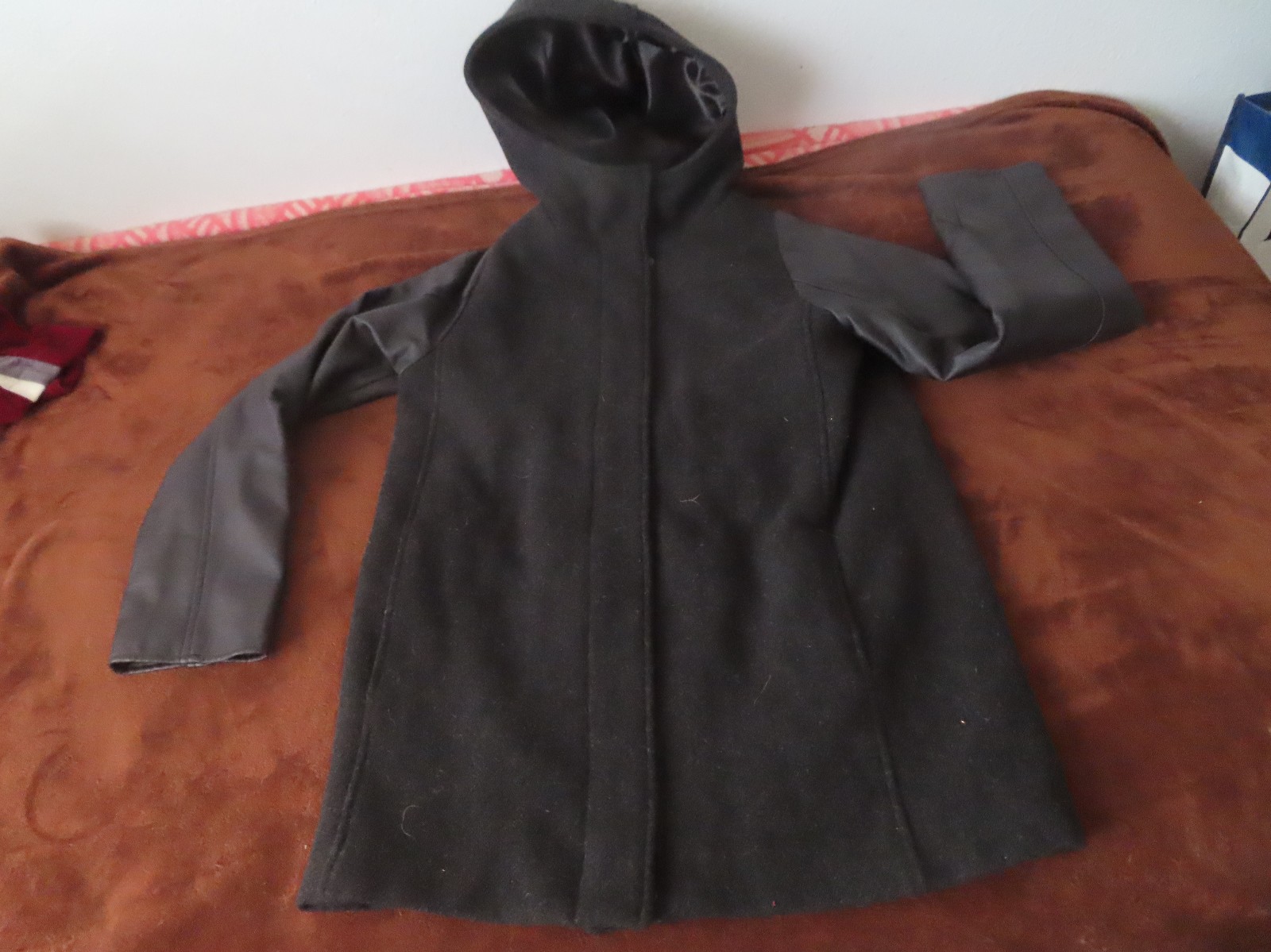 EMERSON FRY Parka Coat Charcoal Gray Size 8 Made in USA