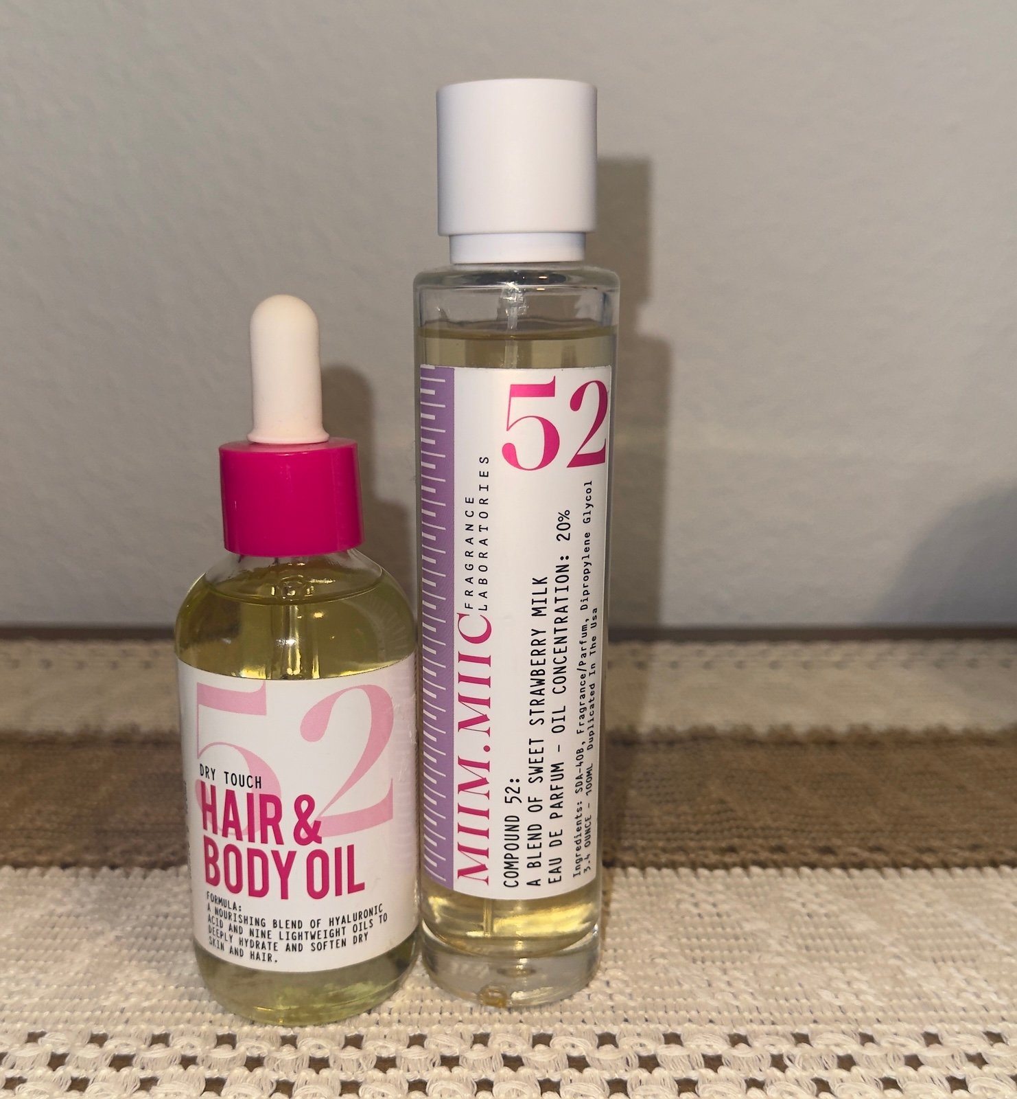 miimiic 52 perfume and body oil strawberry milk