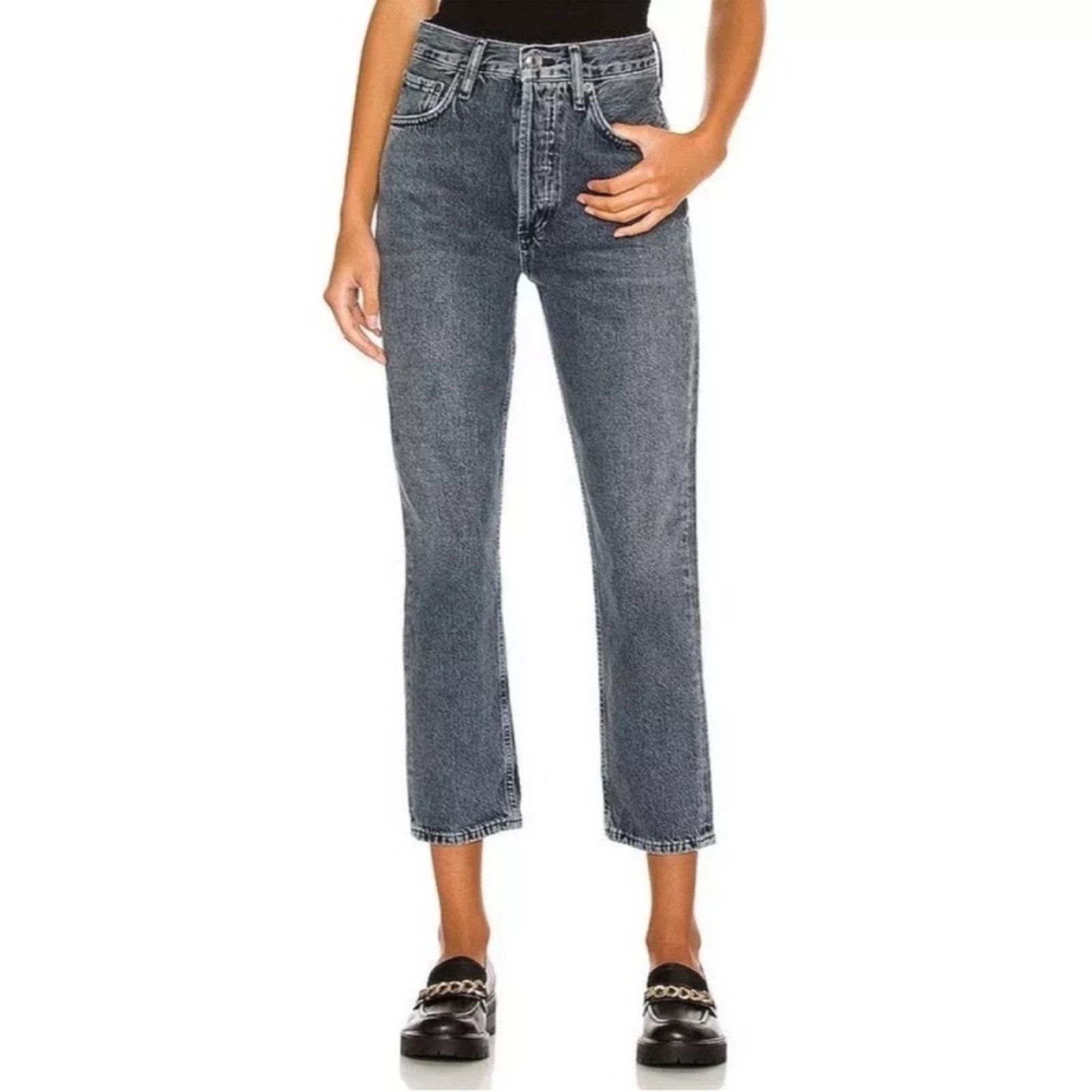 Agolde Riley High Rise Straight Crop Jeans Size 30