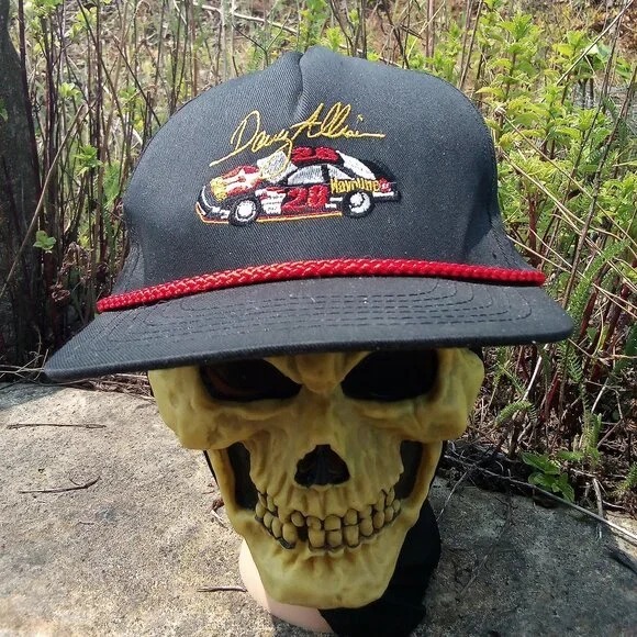 Deadstock Vintage Davey Allison NASCAR Racing Rope Snap Back Trucker Hat Cap