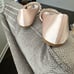NIB - Jewel Badgley Mischka champagne satin pointed ballet flats 8.5