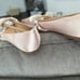 NIB - Jewel Badgley Mischka champagne satin pointed ballet flats 8.5