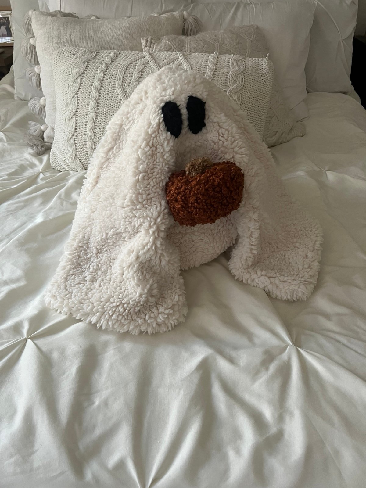 Potterybarn Gus Ghost with Pumpkin Pillow